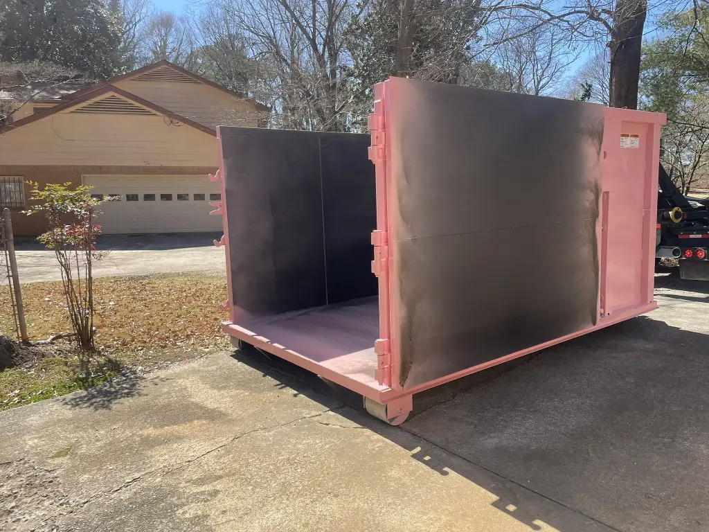 21 Yard dumpster with open door
